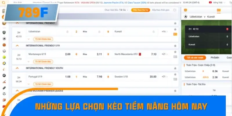 Những lựa chọn kèo tiềm năng hôm nay